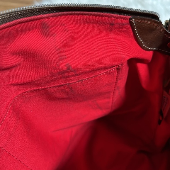 Vintage Dooney & Bourke Black/Brown, Leather bag w/ crossbody strap - Picture 13 of 15